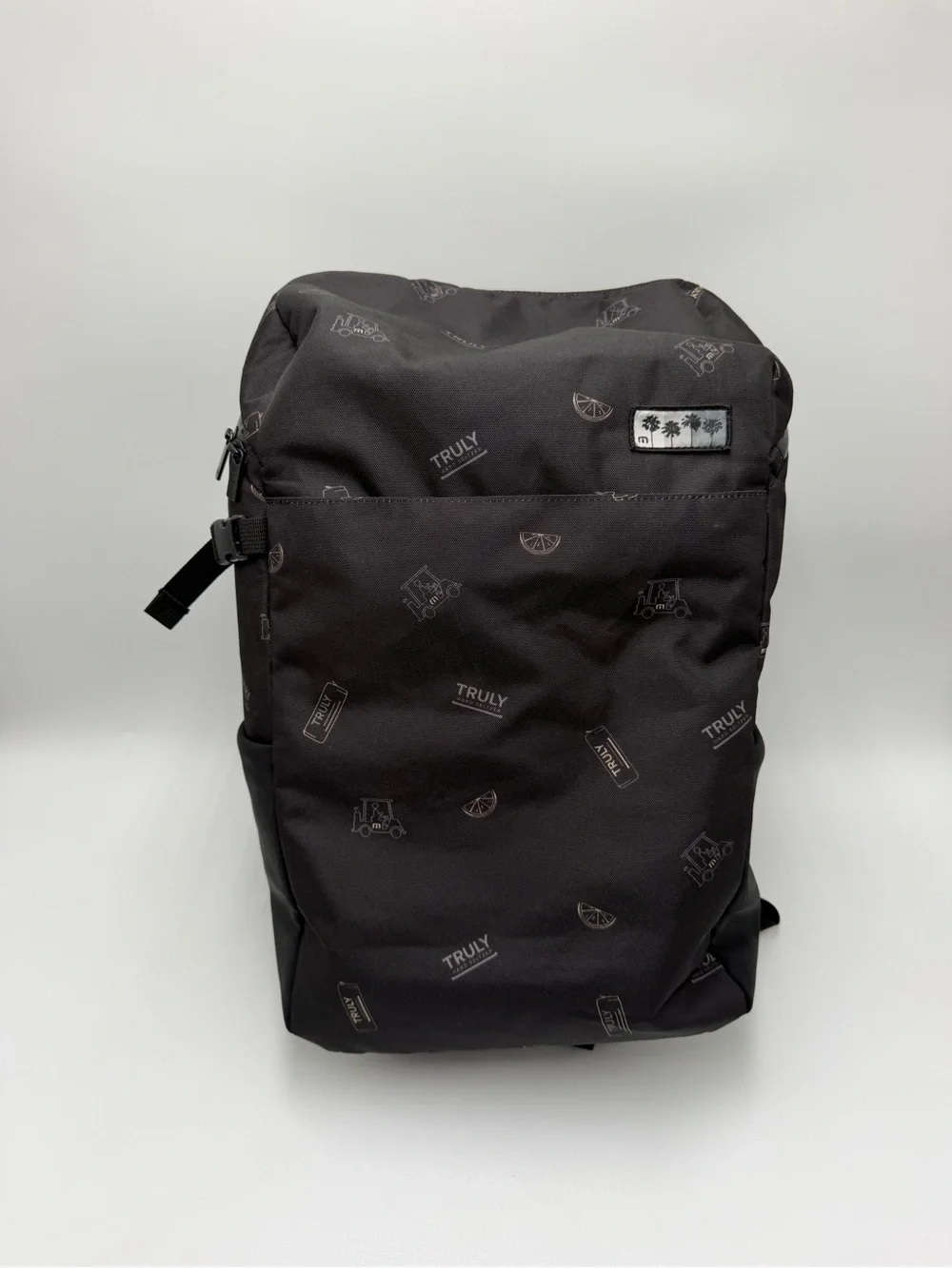RARE Travis Mathew Golf Truly Seltzer AOP Black Insulated Cooler Backpack